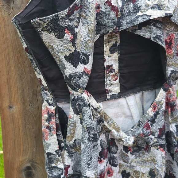 Jack. Tapestry Floral Fit & Flare Thick Spaghetti Strap Mini Dress Size Small - Picture 4 of 4